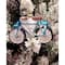 Wizardi 12" Glass Blue Bicycle Christmas Ornament